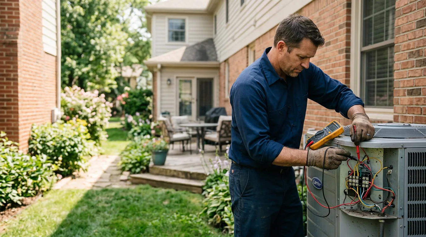HVAC technician working near Caddo, TX